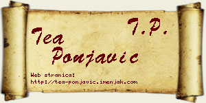 Tea Ponjavić vizit kartica